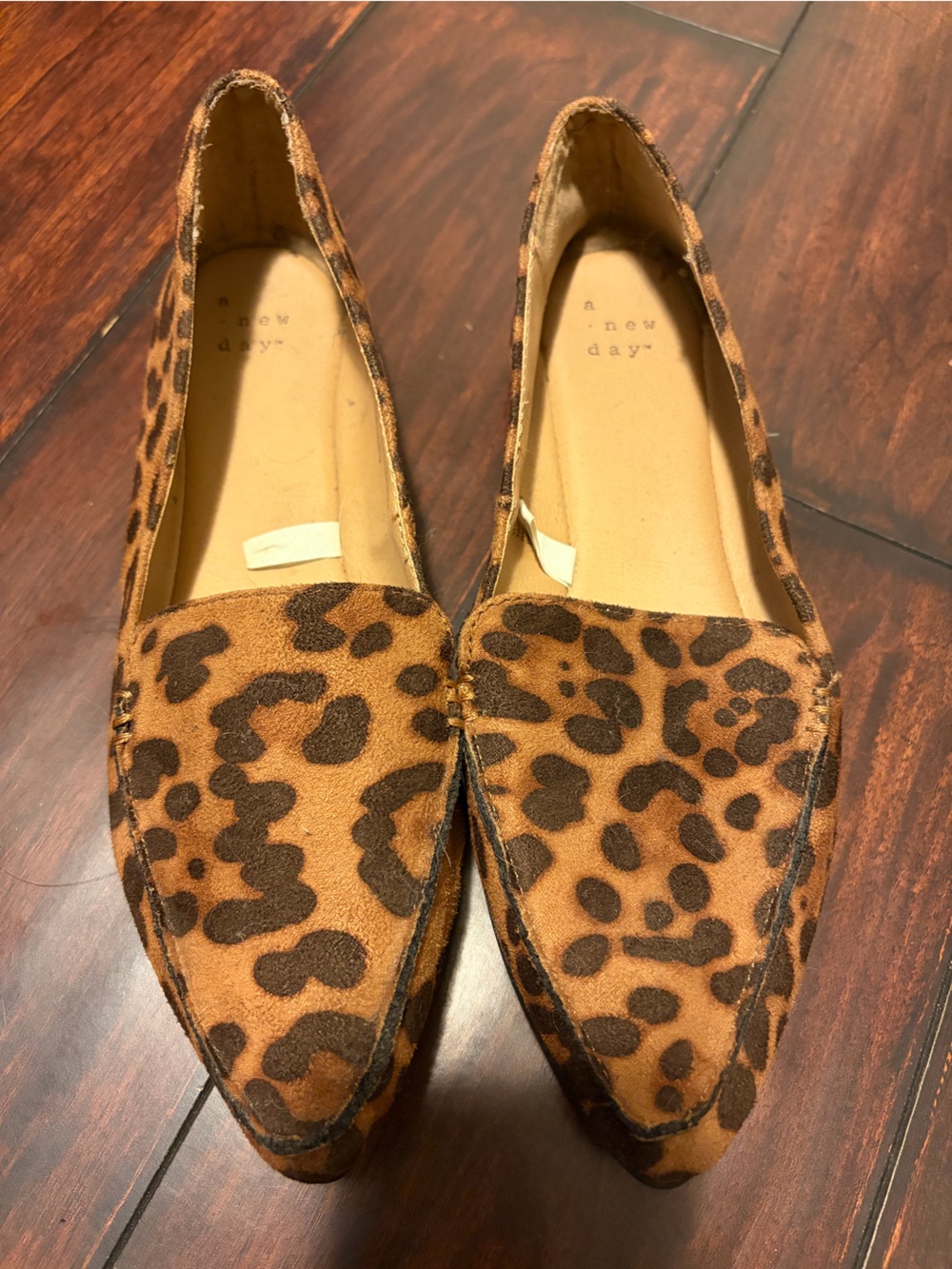 a new day Leopard Print Pointed Toe Loafers